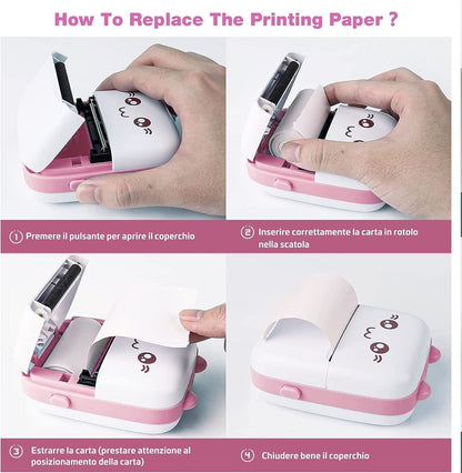 Cute Face Mini Printer
