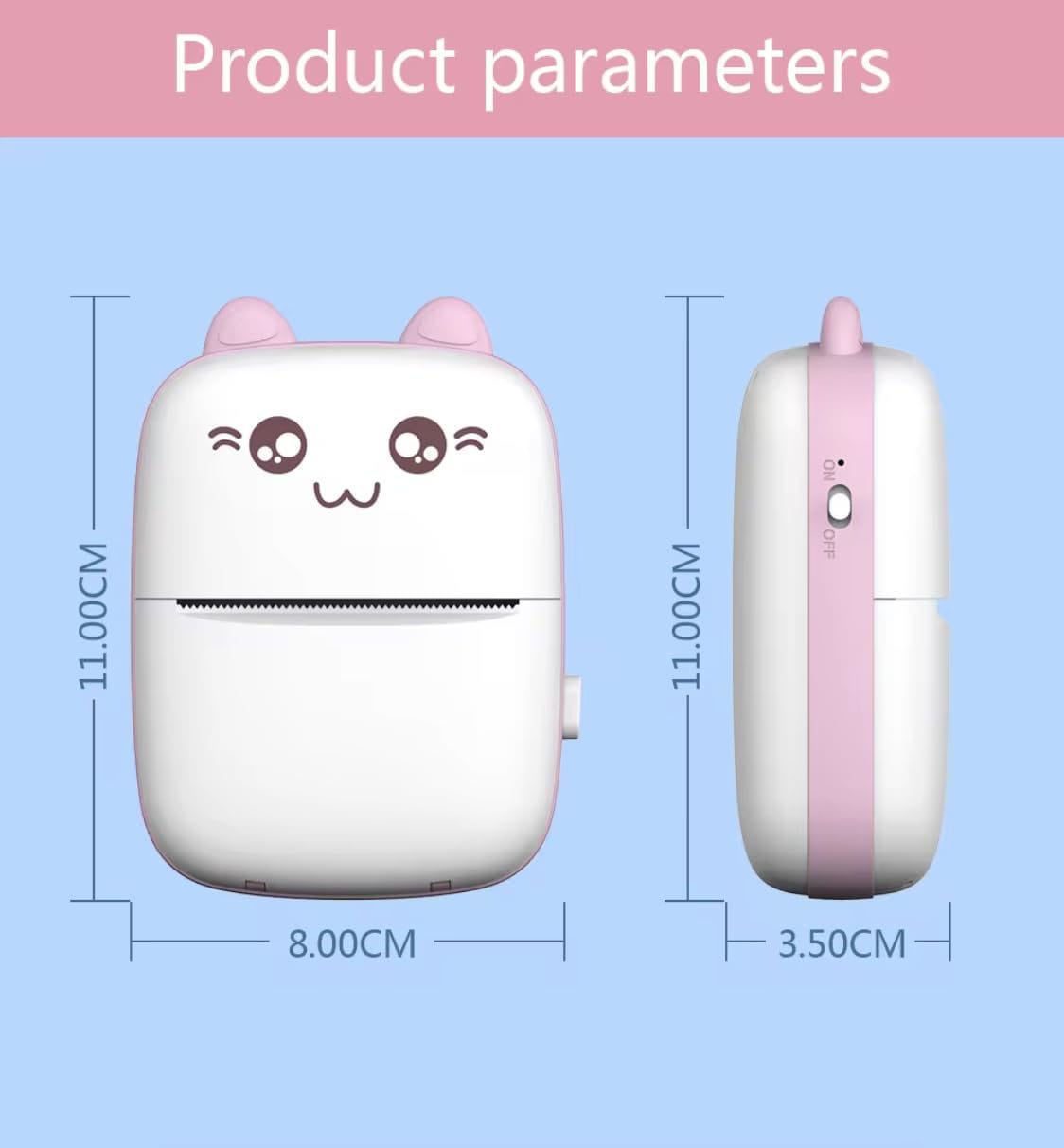 Cute Face Mini Printer